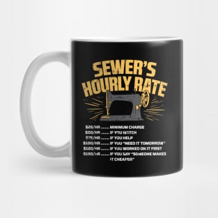 Sewer's Hourly Rate Sewing Machine Mug